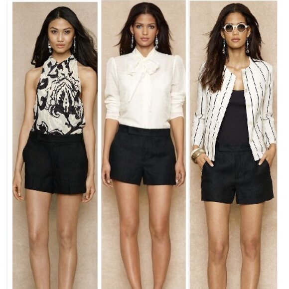 Classic Ralph Lauren Black Label Cotton Tailored Dress Shorts - Picture 7 of 16